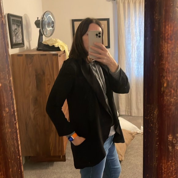 Carolina Belle black drape oversized blazer size medium - Picture 6 of 9